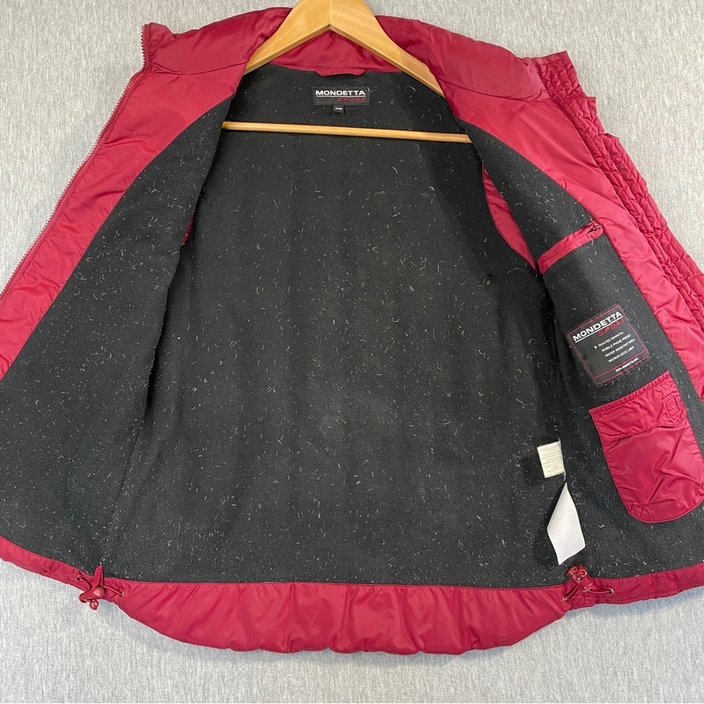 Mondetta Sport Puffer Vest Women’s Medium Maroon Quilted Down Fill Fleece Liner - Picture 5 of 13